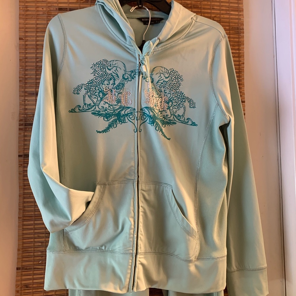 BCBG Light green jumpsuit